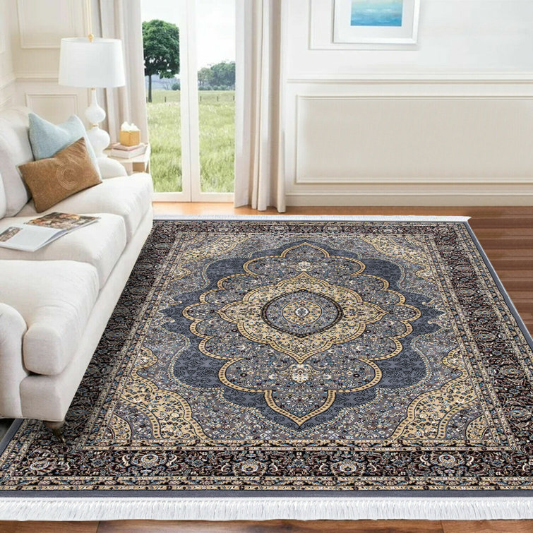 Modern Area Rug Oriental Style Rugs Bedroom Living Room Traditional Carpet Mats Grey